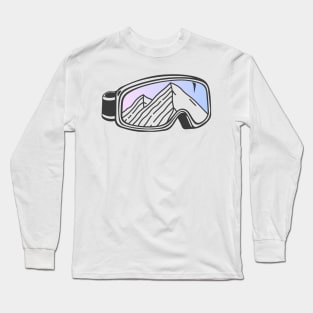 Sunset Mountain Ski Goggles Long Sleeve T-Shirt